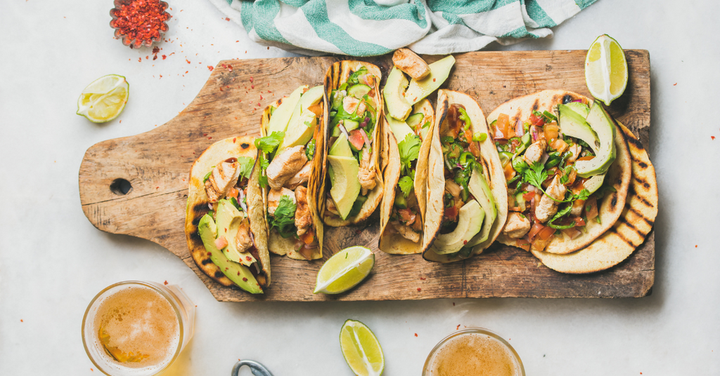 Tia Lupita's Slow Cooker Beer Braised Baja Chicken Tacos