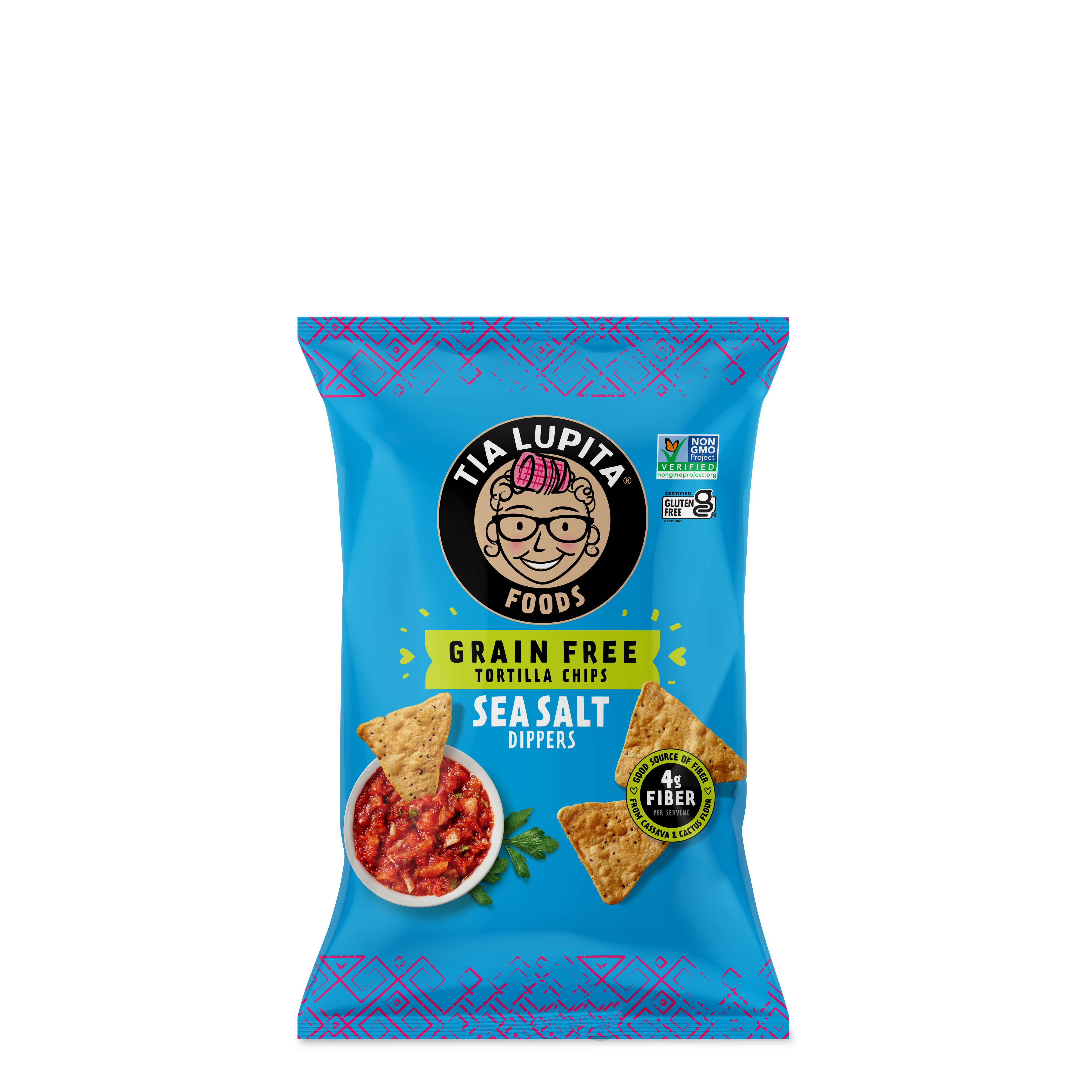 Tia Lupita Foods, Grain Free Cactus Tortilla Chips Sea Salt, 1 oz (Case Of 24)