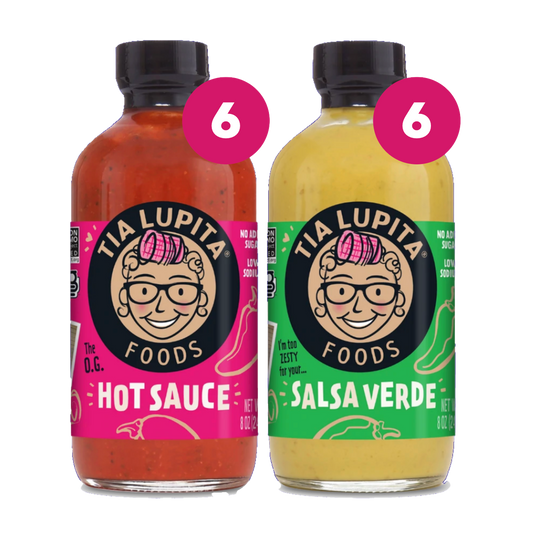 Case of 12 Bottles - 6 Hot Sauce and 6 Salsa Verde