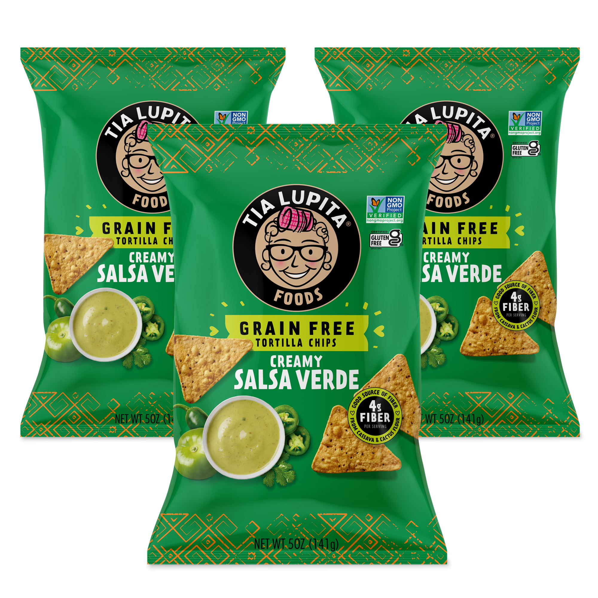 Salsa Verde Grain-Free Tortilla Chips (3-pack)