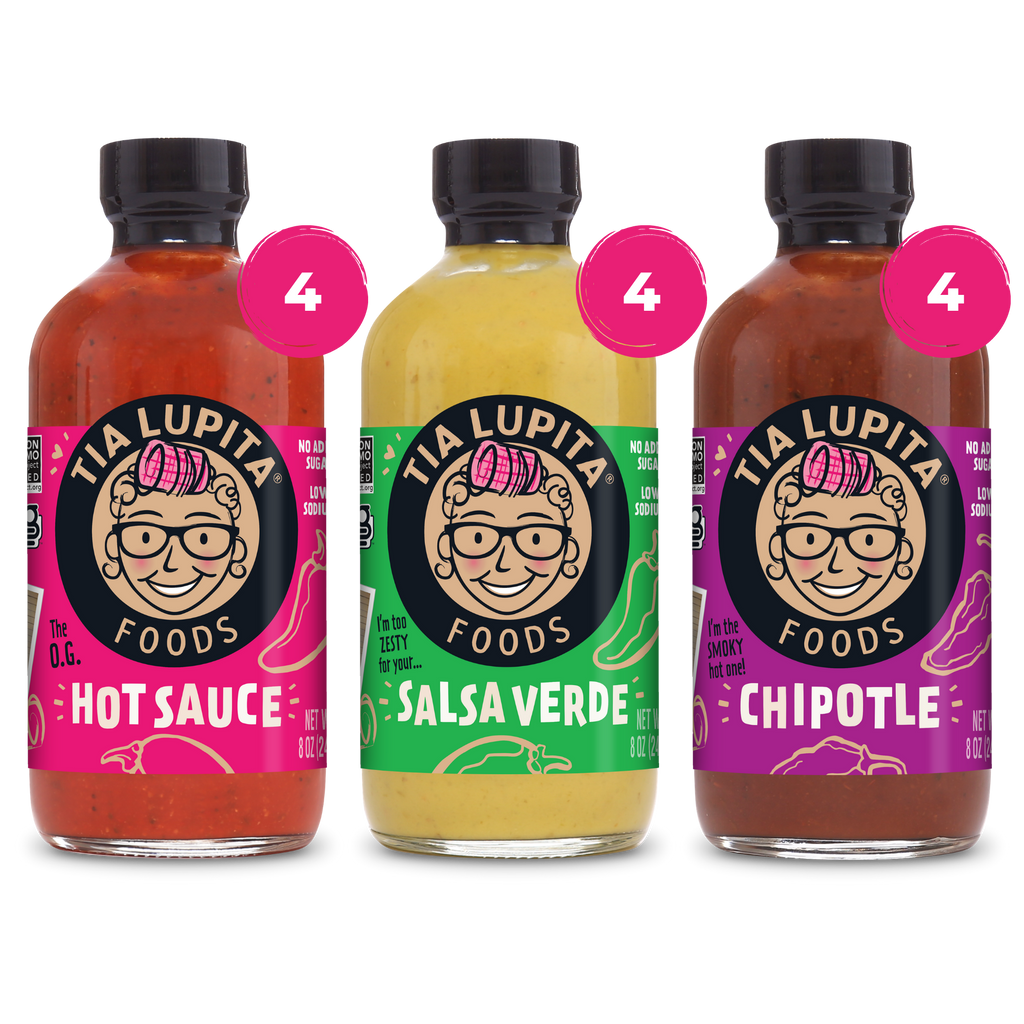 Case of 12 Bottles - 4 Hot Sauce, 4 Salsa Verde, 4 Chipotle Image