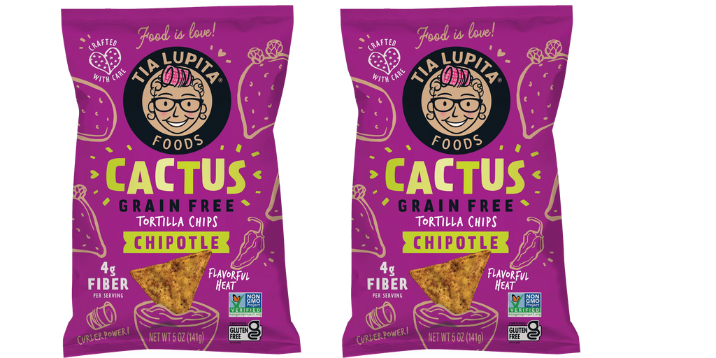 Tia Lupita Cactus Tortilla Chips - Chipotle flavor