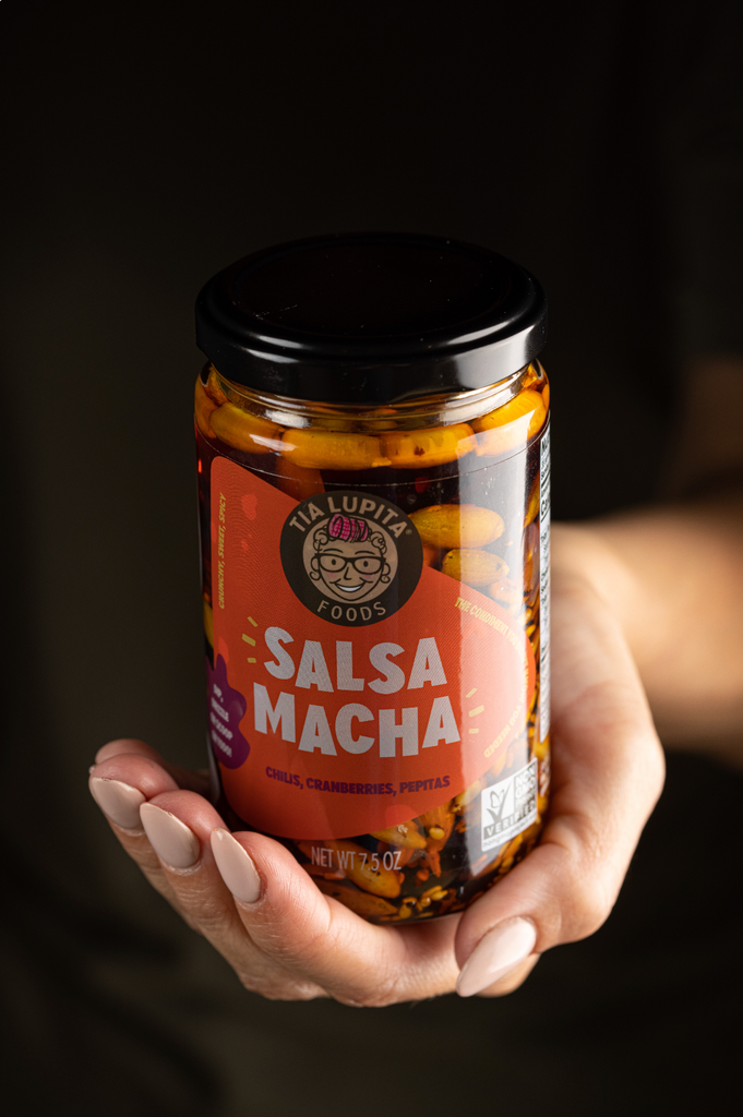 Salsa Macha: Chiles, Cranberries, Pepitas
